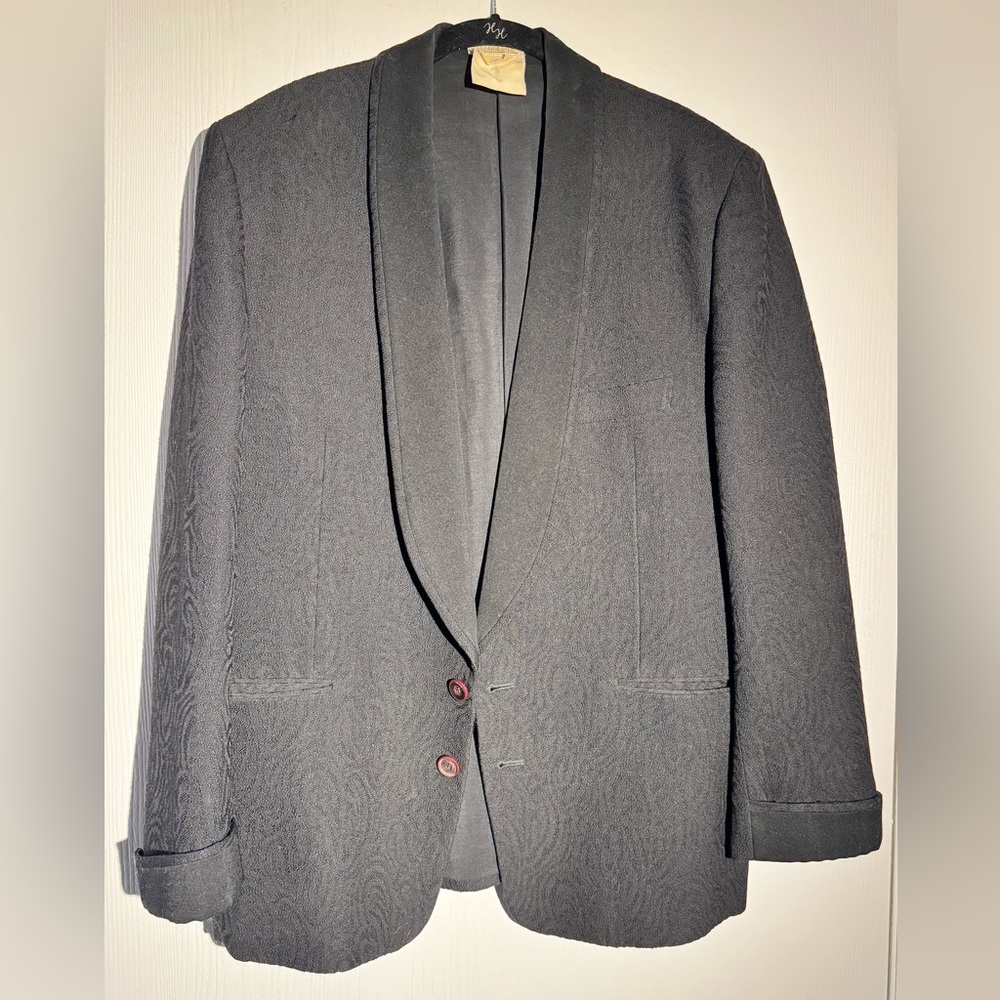 Japanese Designer ‘Matsuda’ wool dinner/tuxedo jacket (S) size 38/40 Black